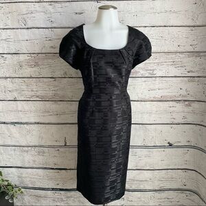 Apostrophe Black cocktail Dress with puff sleeve